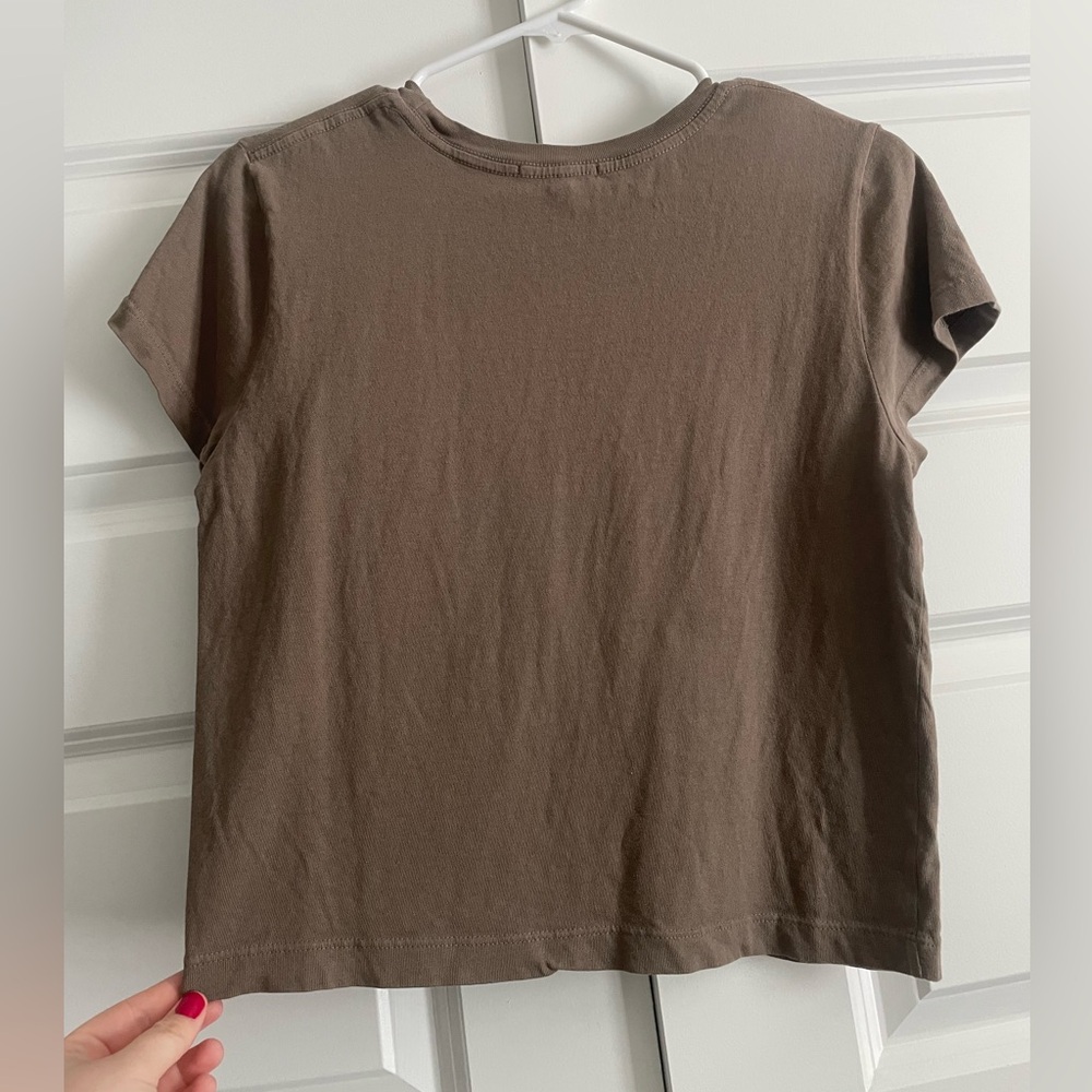 Agolde Brown Short Sleeve Tee Medium - Picture 3 of 5
